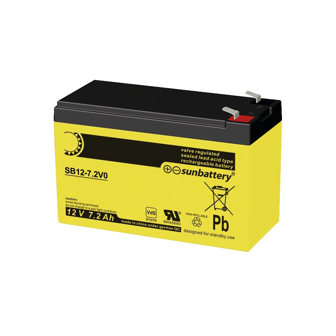 VdS-Notstromakku 12V / 7,2Ah | ABUS BT2070