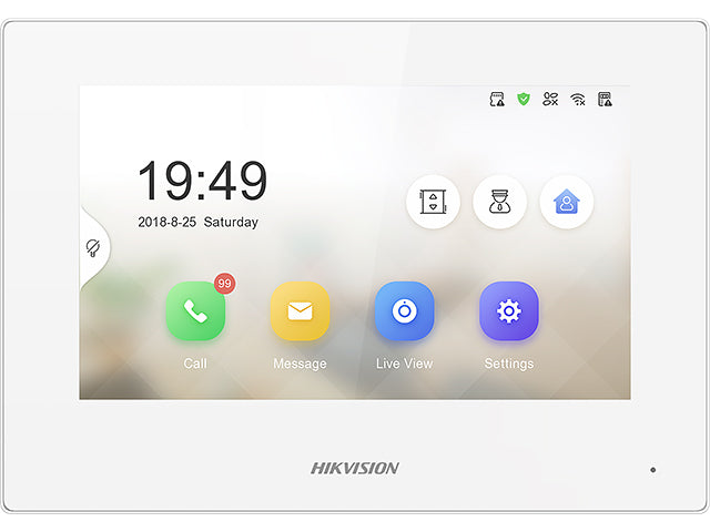 HIKVISION 7" IP Touch-Innenstation DS-KH6320-WTE1-W