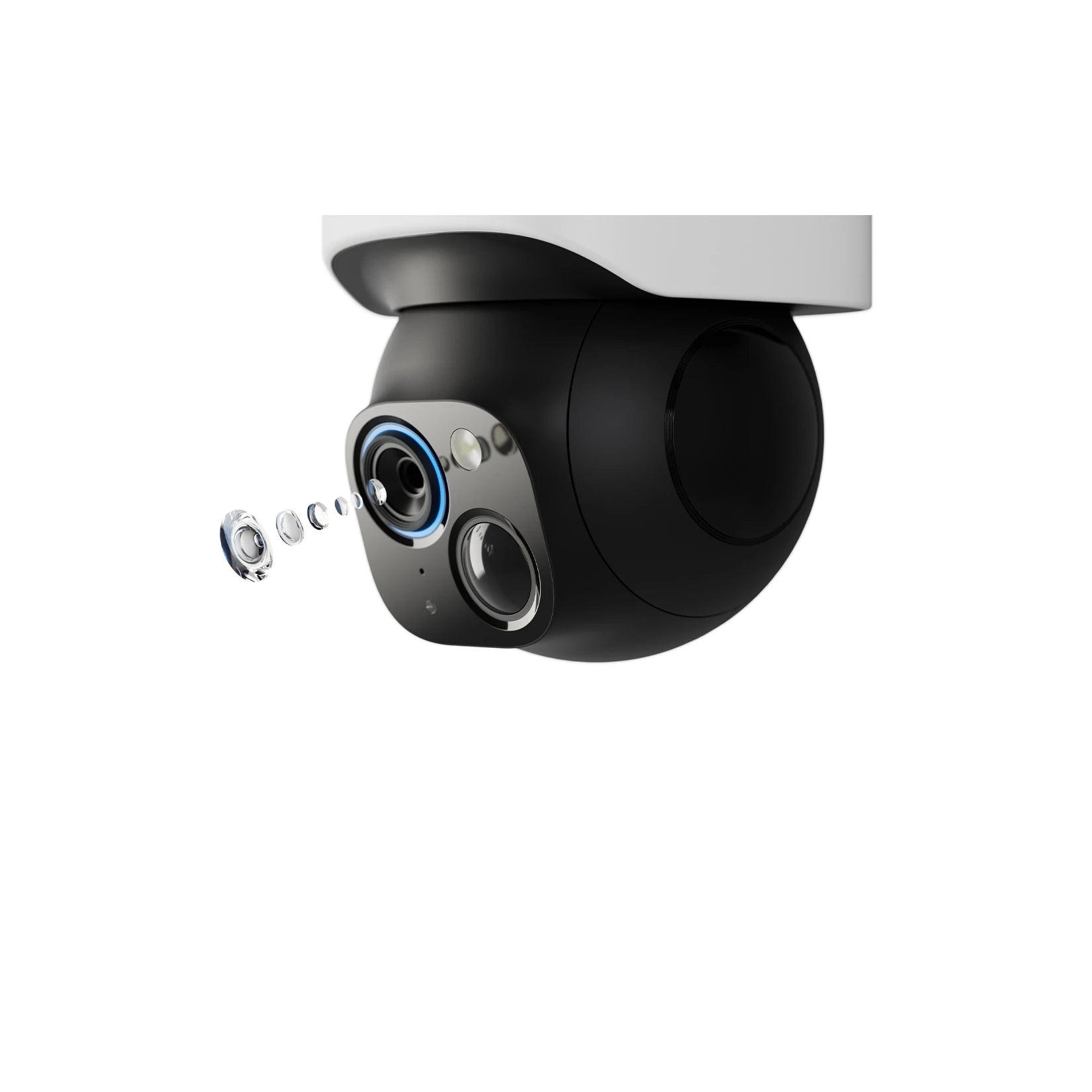 Safemo WLAN-PT-Dome-Kamera (4K, IR) mit Solarpanel weiß