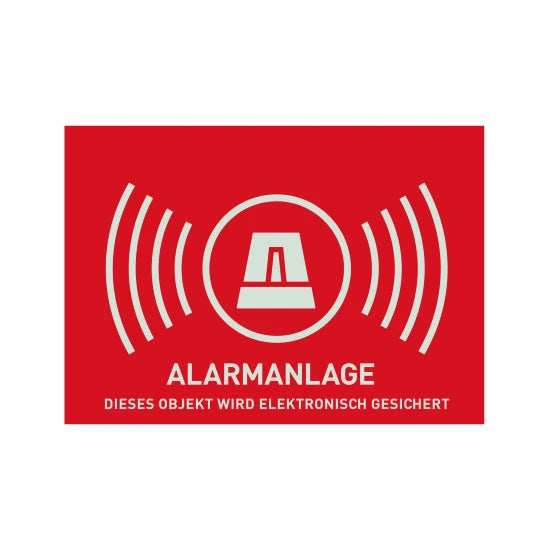 Warning sticker "Alarm system" 148 x 105 mm | AU1322