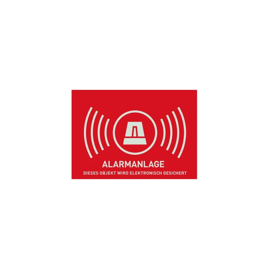 Warning sticker "Alarm system" 74 x 52.5 mm | AU1323
