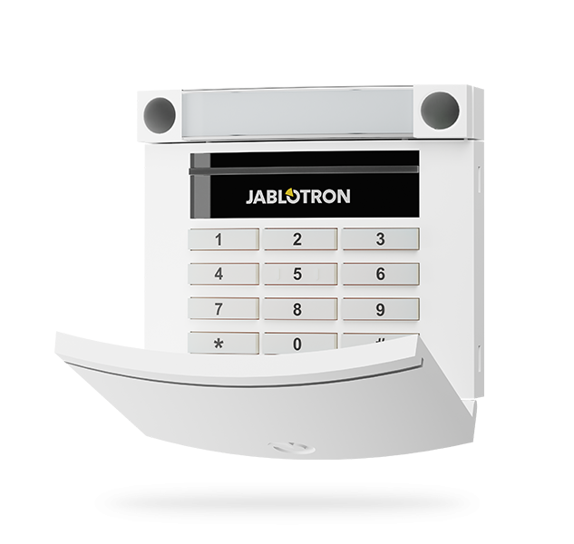 Jablotron Funk-Bedienteil JA-153E-WH mit Tastatur + RFID-Lesegerät, weiß