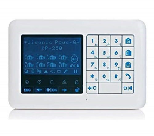 Visonic PowerG LCD-Funk-Bedienteil KP-250 PG2