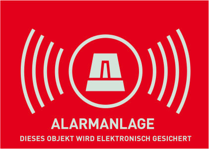 Warnaufkleber "Alarmanlage" 148 x 105 mm | AU1322