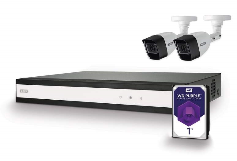 ABUS TVVR33620T | Analog HD Videoüberwachung 6-Kanal Hybrid Komplettset - Rekorder, 2 Kameras und 1TB HDD